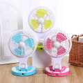 USB Rechargeable Table Portable 8 Inch Plastic Power Bank Function Mini Fan with LED Light